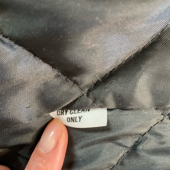 VTG Fox Knapp Mens 36 Black Peacoat Anchor Buttons Quilted Lined Double Breasted - Picture 10 of 13